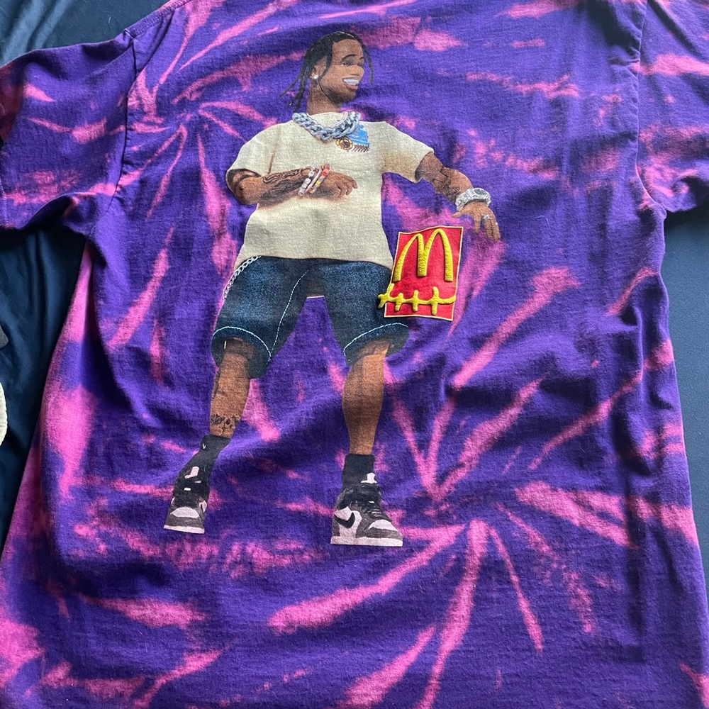 Authentic Travis Scott McDonald’s collar tee. Custom dyed by myself. Never worn